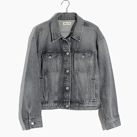 Madewell Gray Denim Jacket - Picture 7 of 7